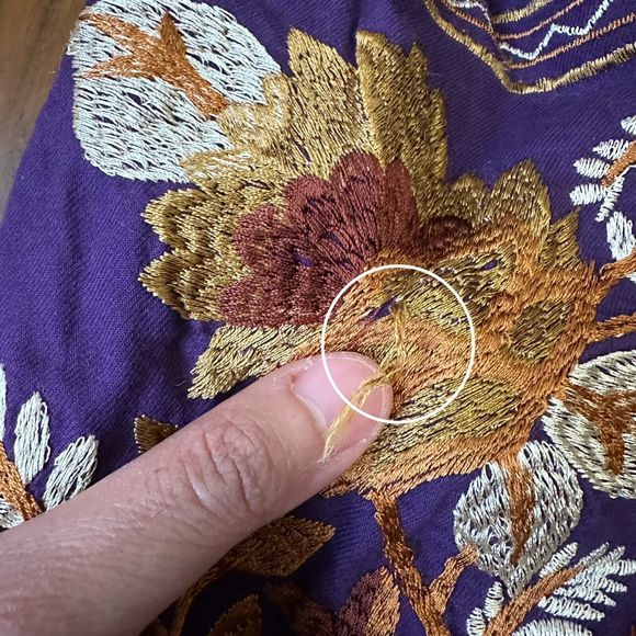 FREE PEOPLE Embroidered Fleur Du Jour Shift Mini Dress Purple - Picture 7 of 12